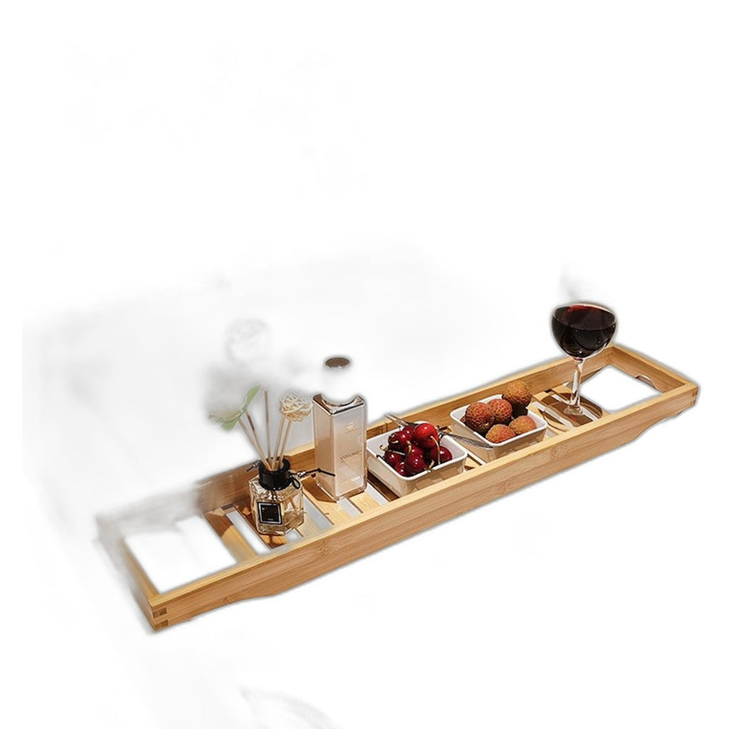 Bamboo bathtub tray by Glow Ritual