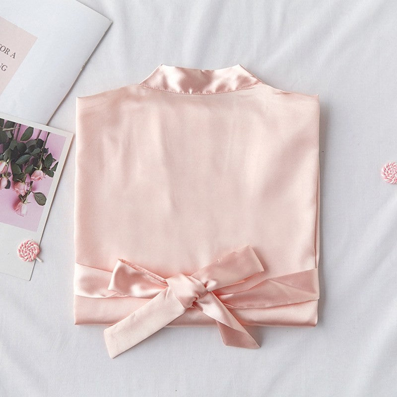 Satin kimono robe by Glow Ritual