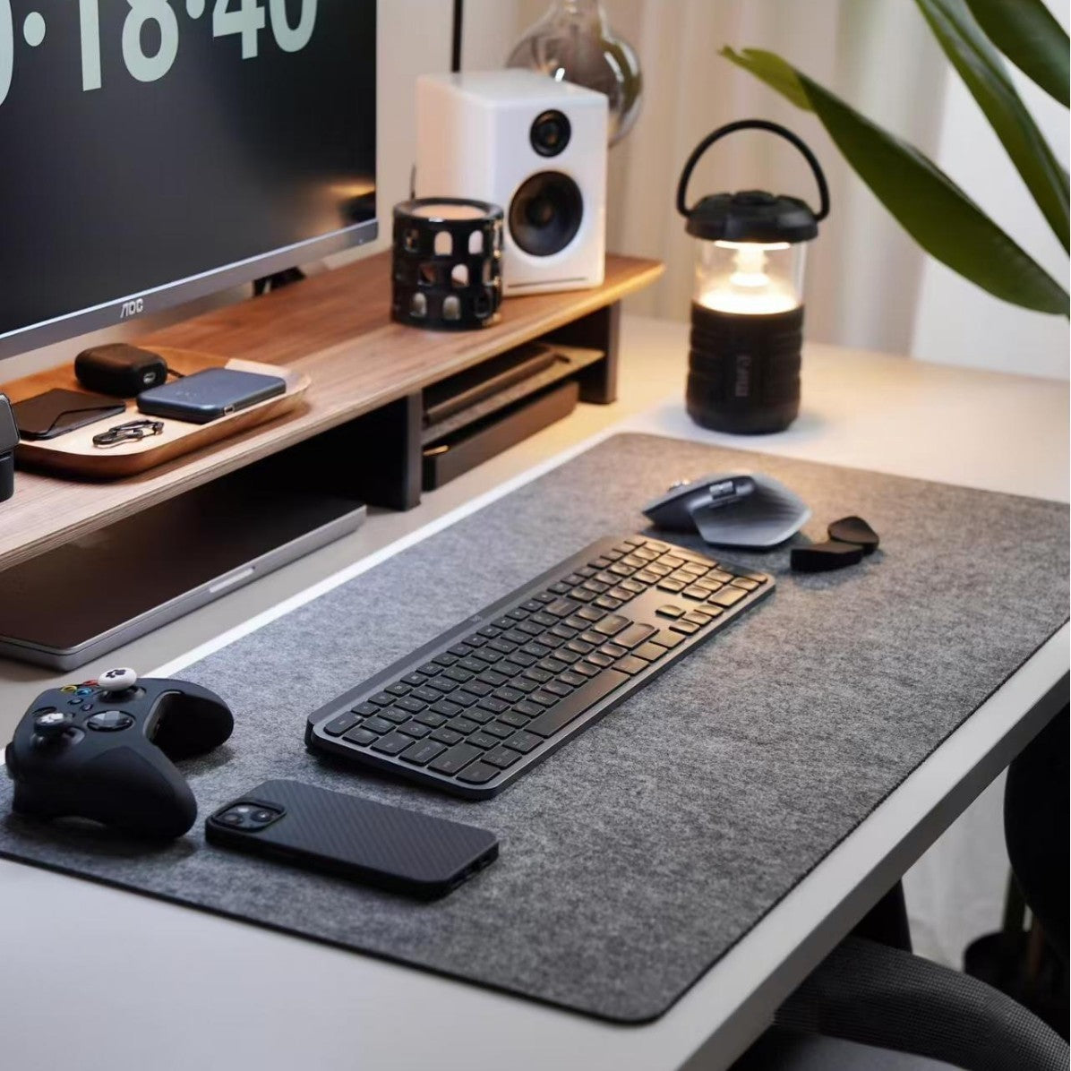 Felt desk mat by Glow Ritual