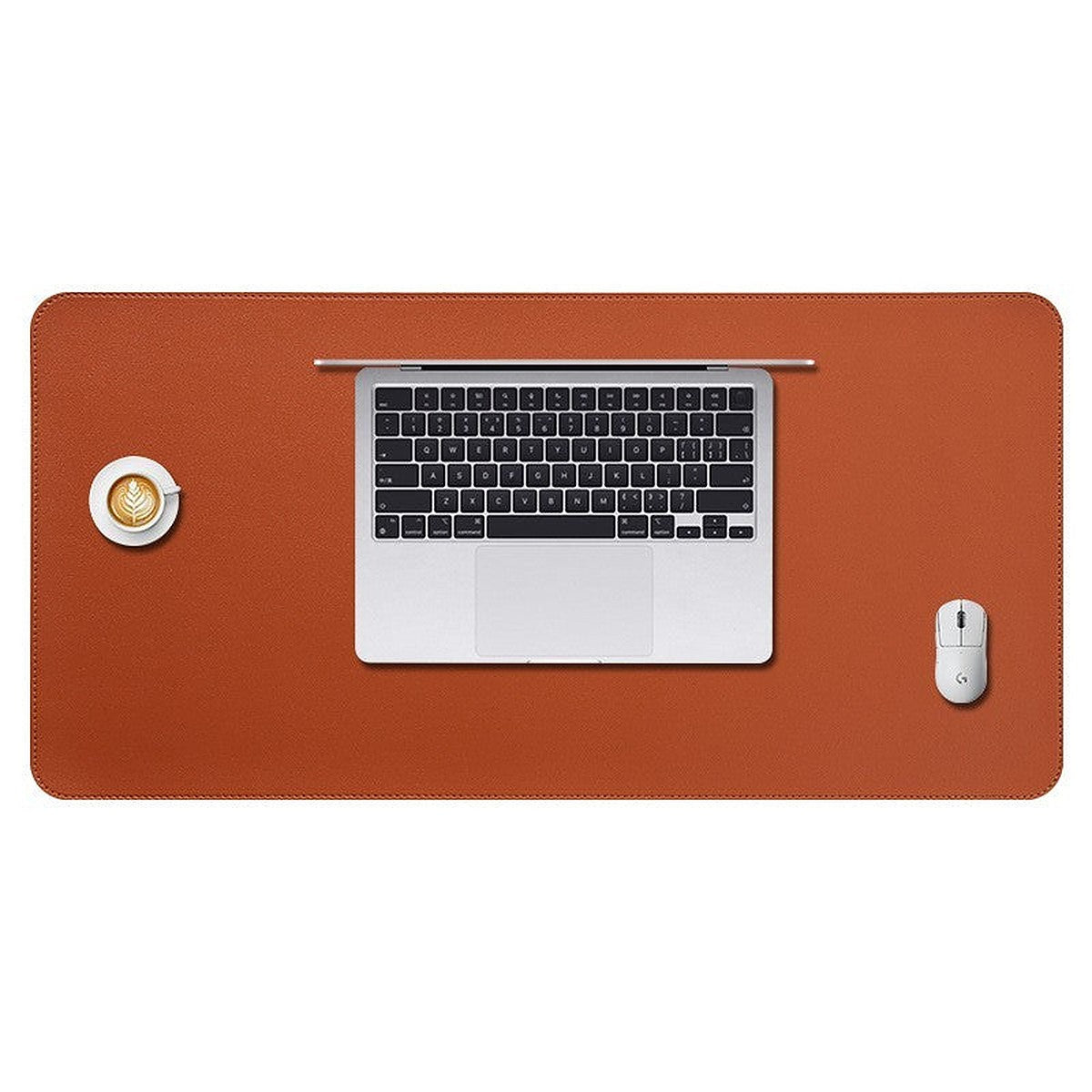 Leather and cork desk mat by Glow Ritual