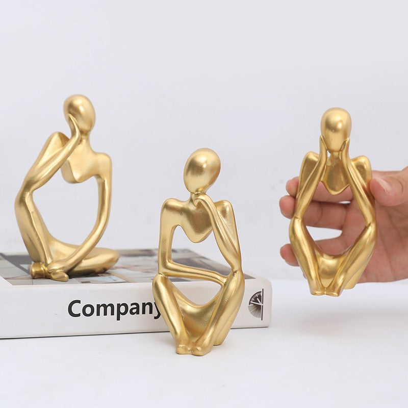 Abstract thinker figurine set by Glow Ritual