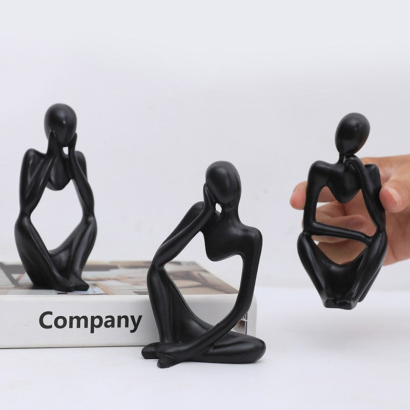 Abstract thinker figurine set by Glow Ritual