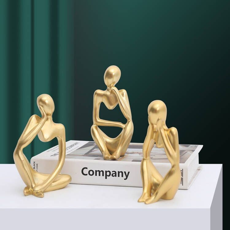 Abstract thinker figurine set by Glow Ritual