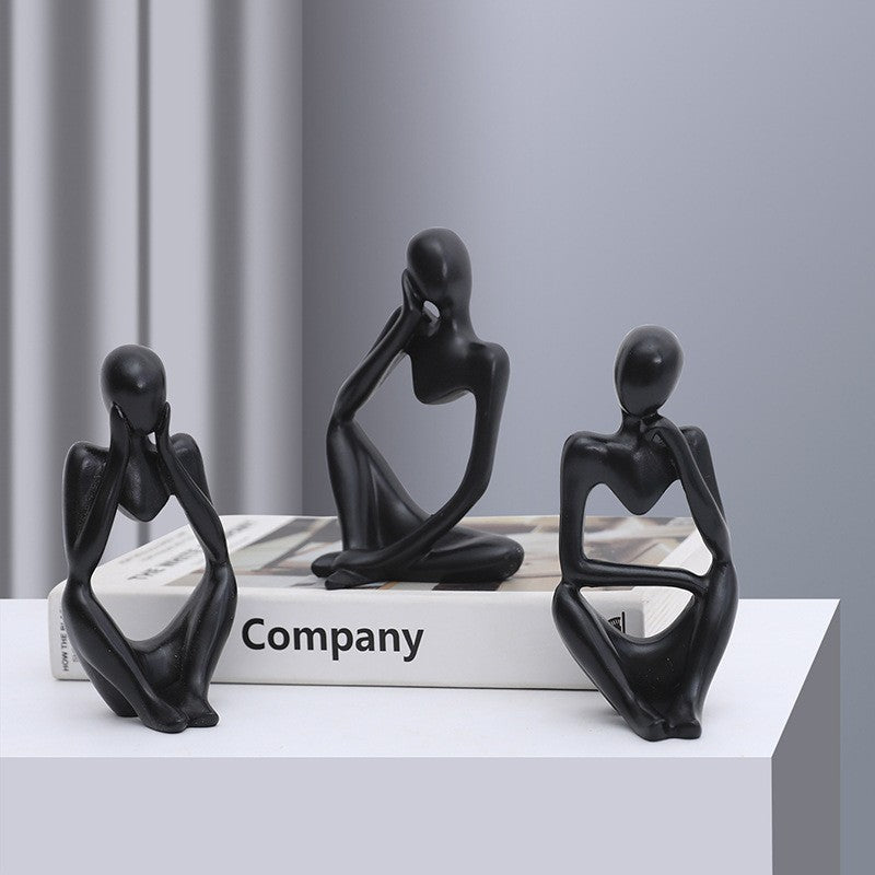 Abstract thinker figurine set by Glow Ritual