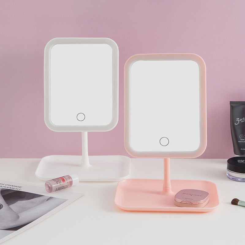 LED desktop vanity mirror by Glow Ritual
