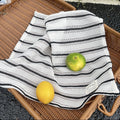 Striped knit cloth napkins set by Glow Ritual