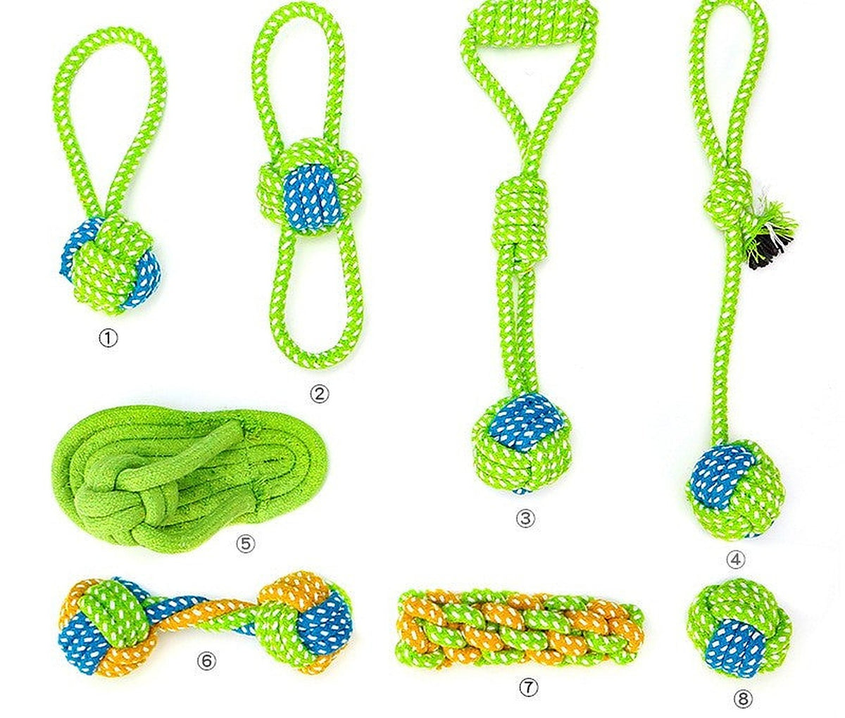 Dog rope toy set by Glow Ritual