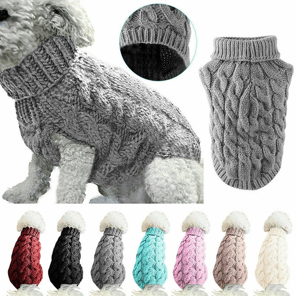 Knit dog sweater by Glow Ritual
