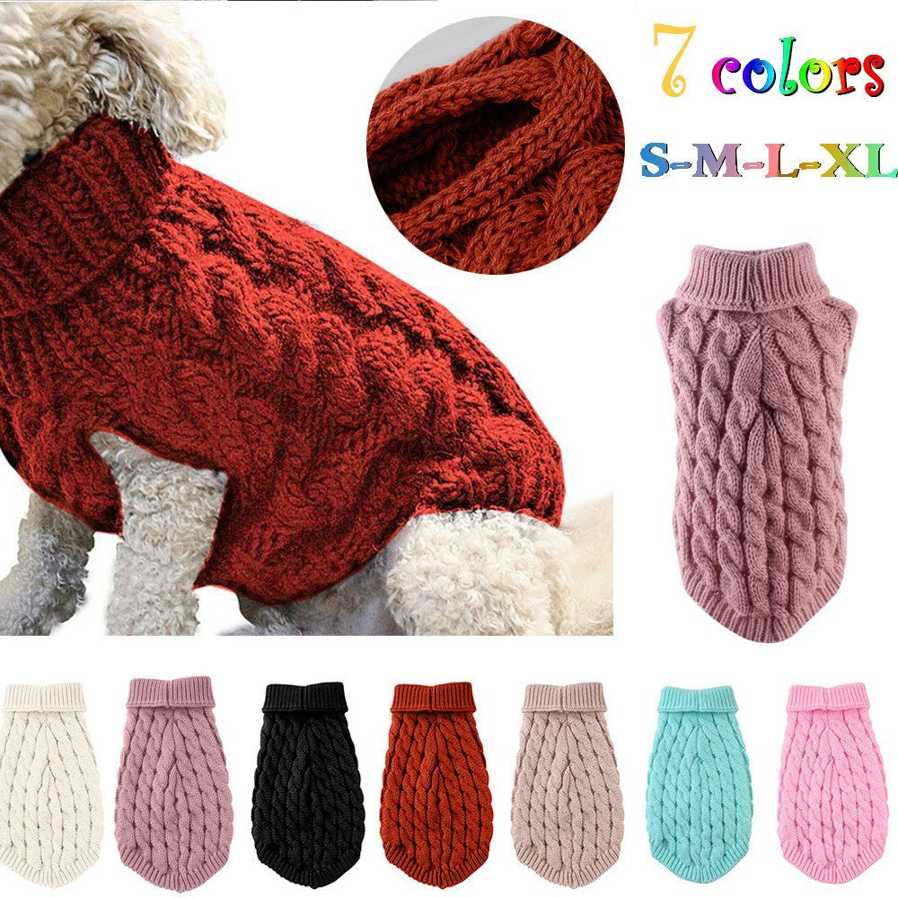 Knit dog sweater by Glow Ritual