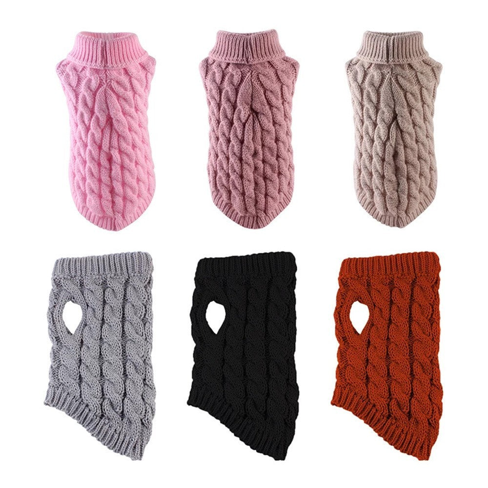 Knit dog sweater by Glow Ritual
