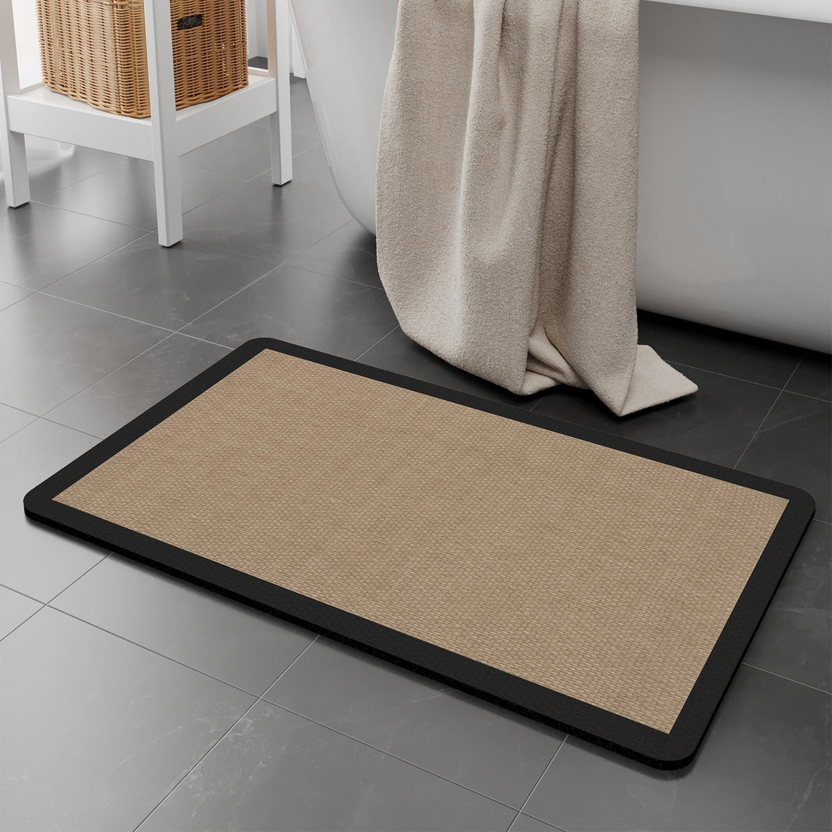 Diatomite bath and entry mat by Glow Ritual