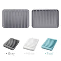 Self-draining silicone soap dish by Glow Ritual