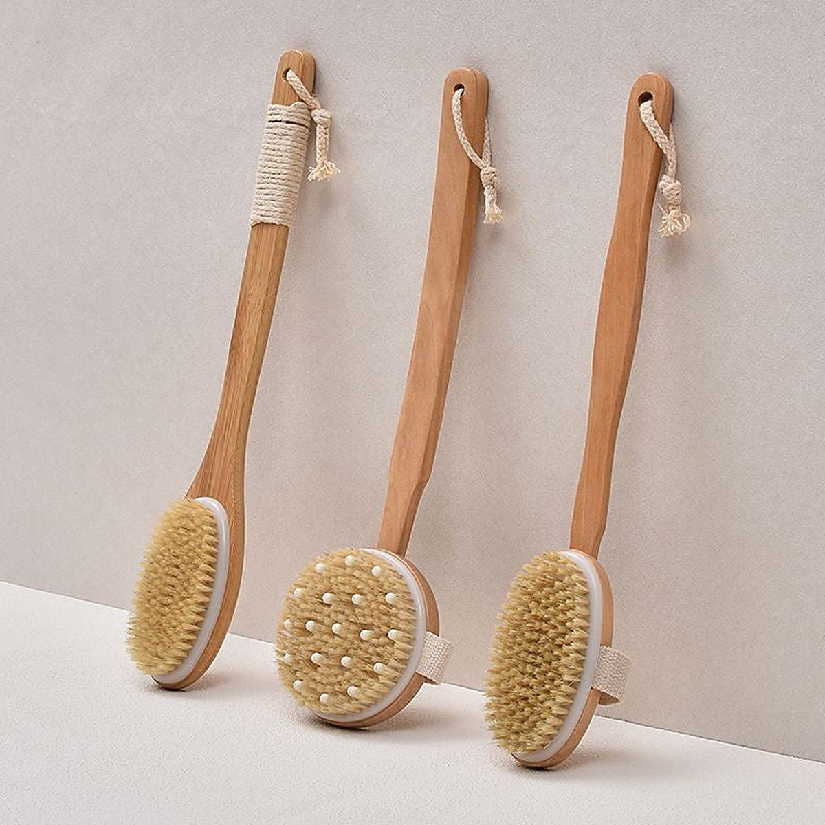 Natural bristle dry body brush by Glow Ritual