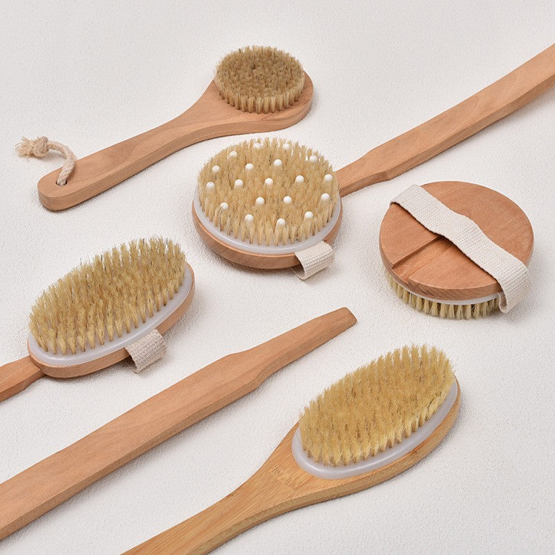 Natural bristle dry body brush by Glow Ritual