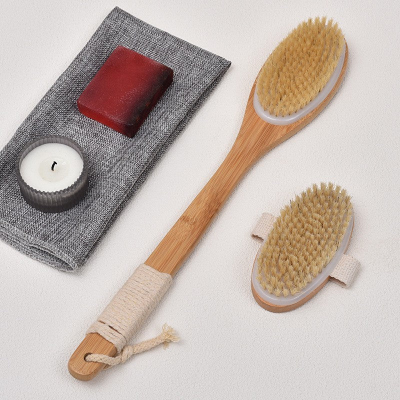 Natural bristle dry body brush by Glow Ritual