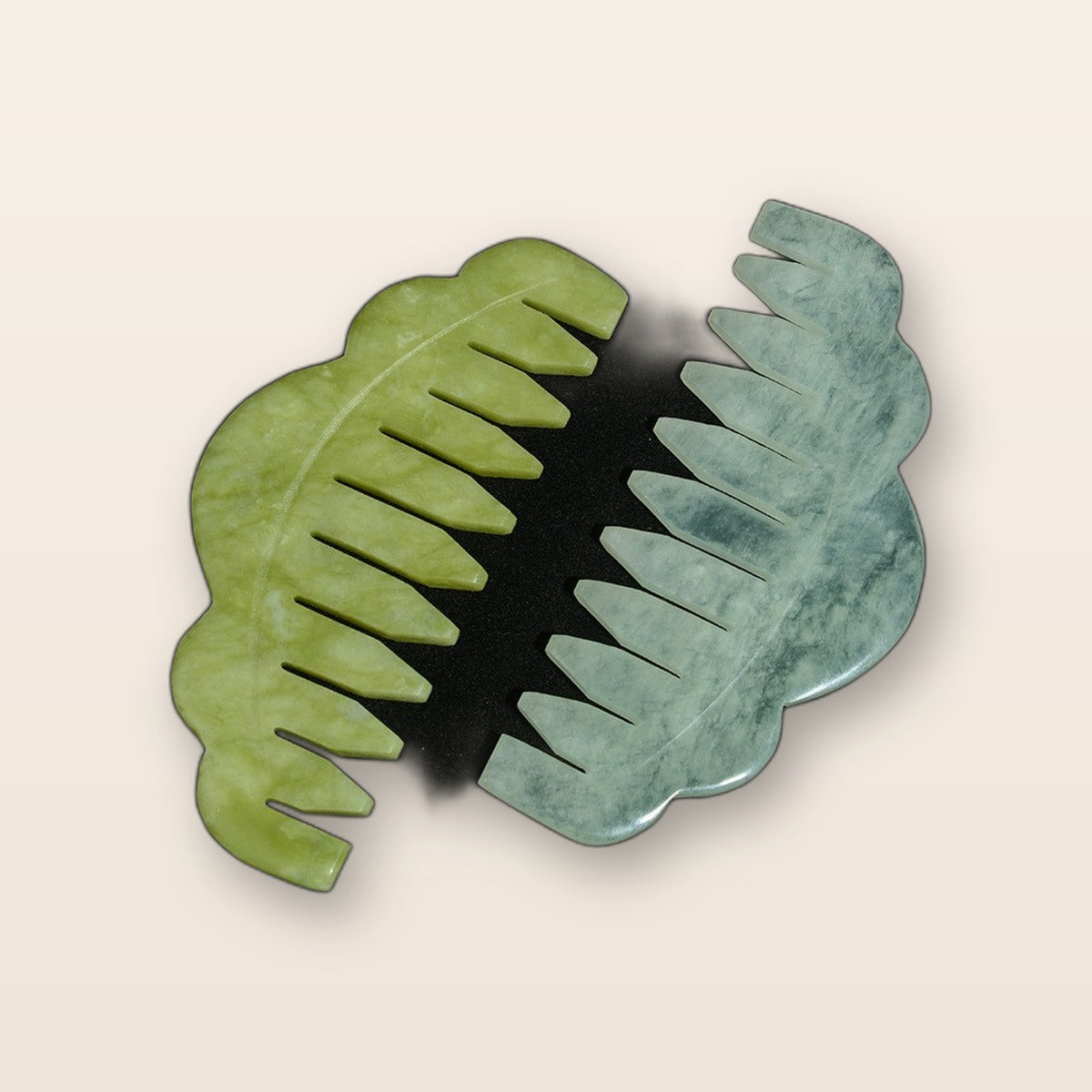 Natural jade gua sha comb by Glow Ritual