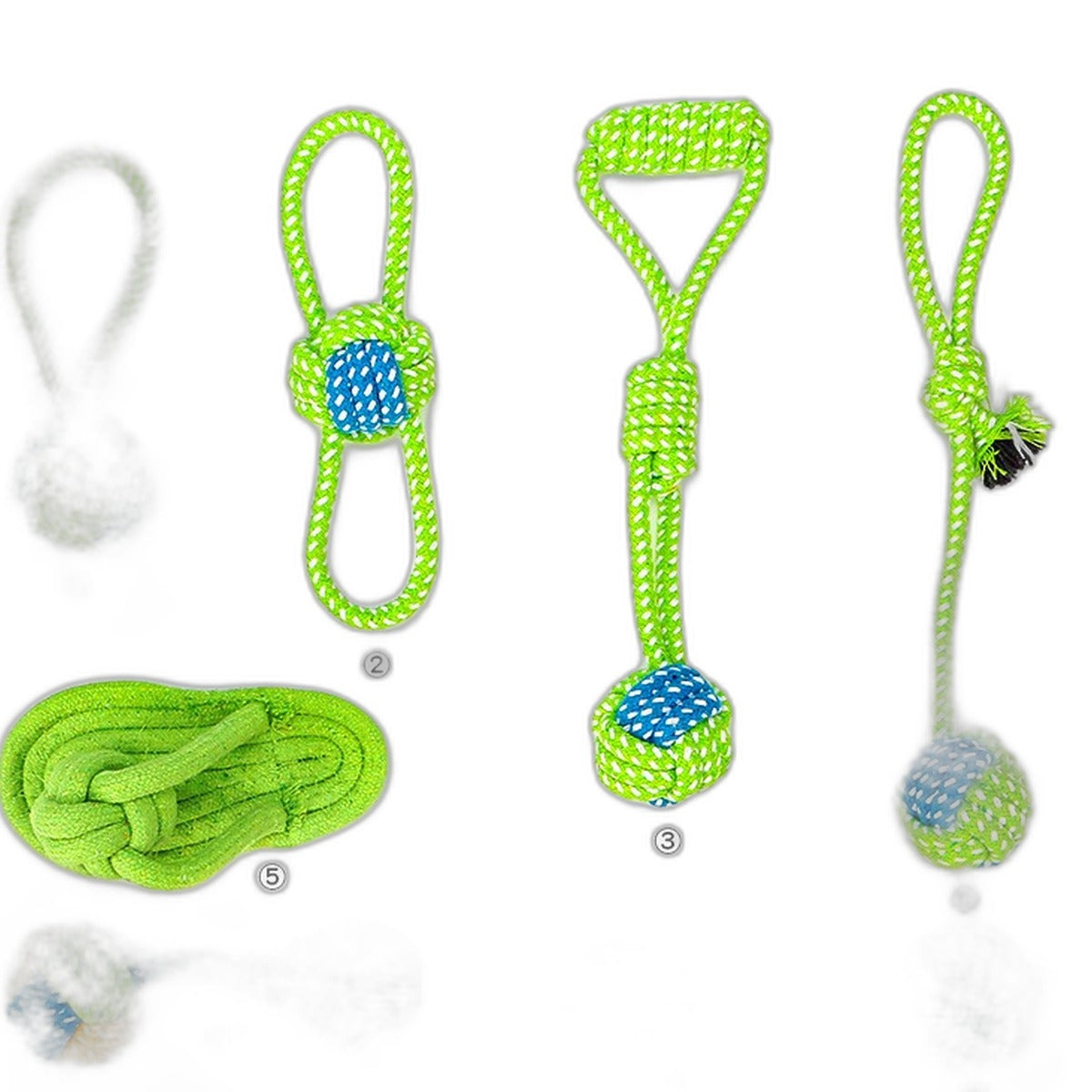 Dog rope toy set by Glow Ritual