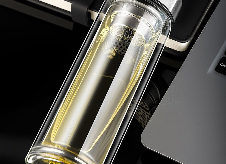 Glass tea infuser bottle by Glow Ritual