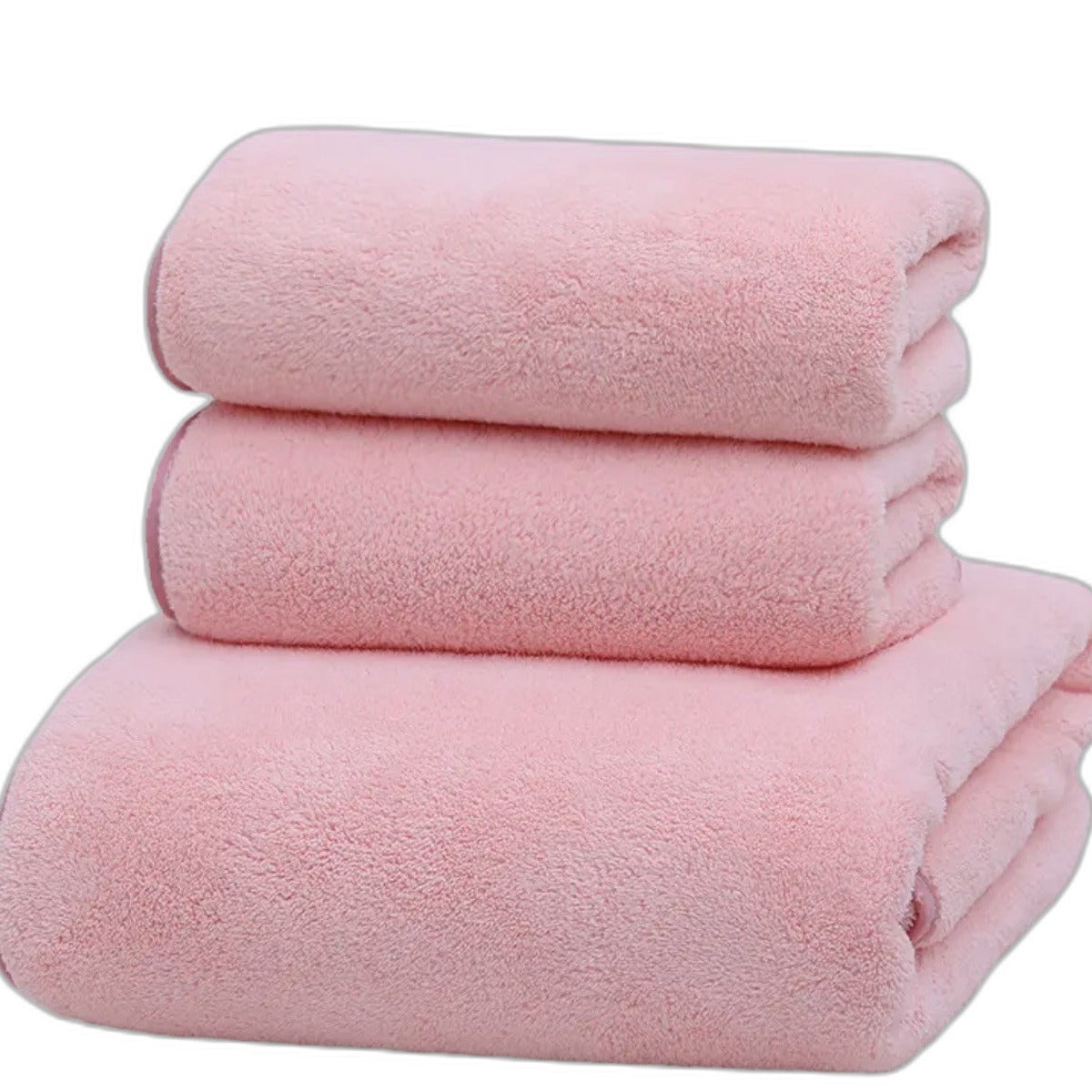 Coral fleece towel set by Glow Ritual