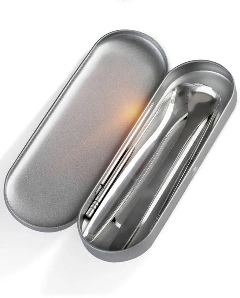 Stainless steel tongue scraper by Glow Ritual