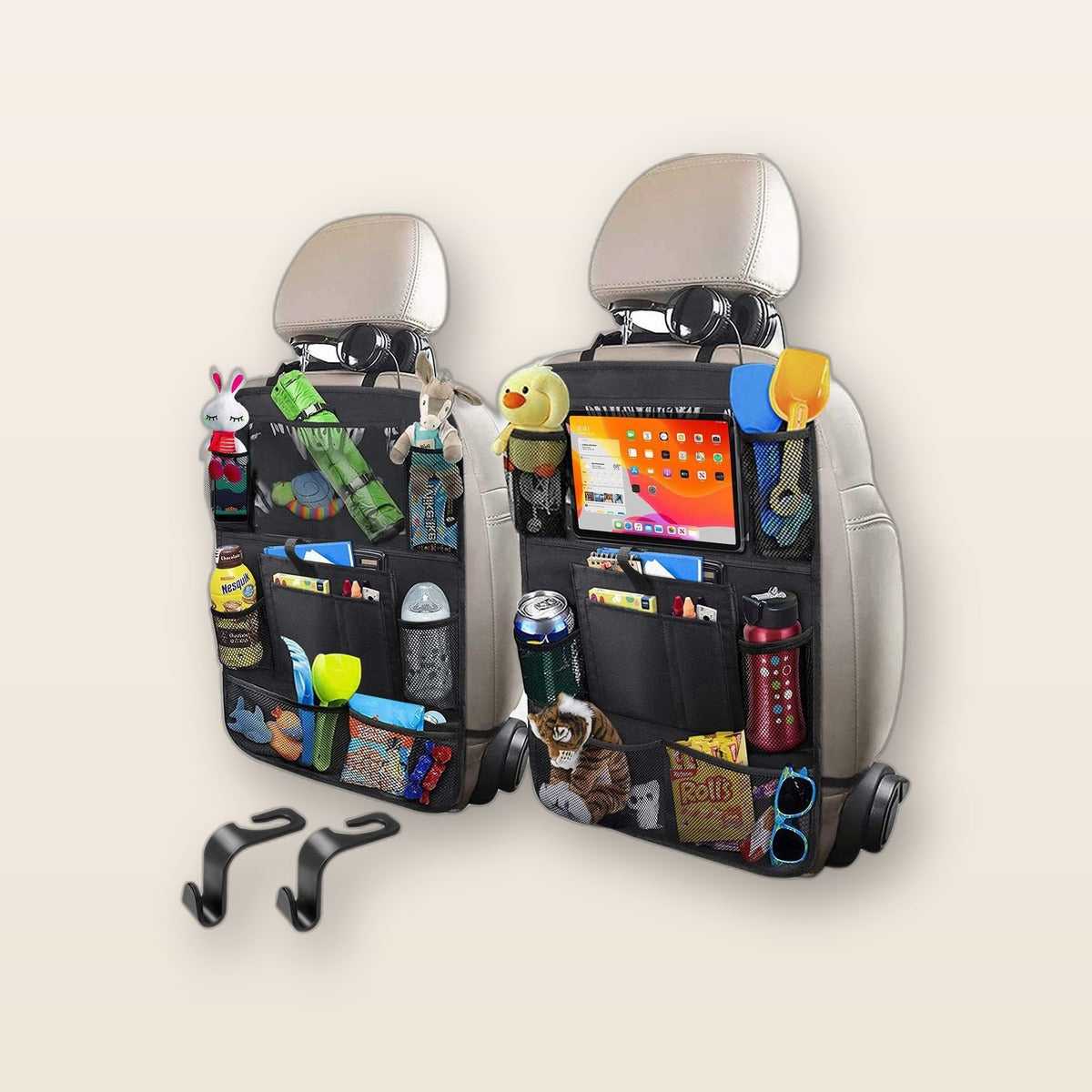 Car backseat organizer by Glow Ritual