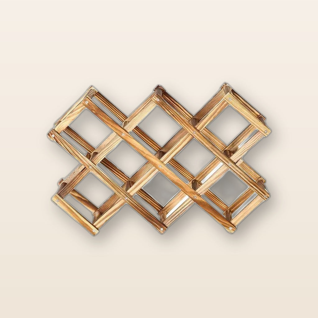 Wooden wine rack by Glow Ritual