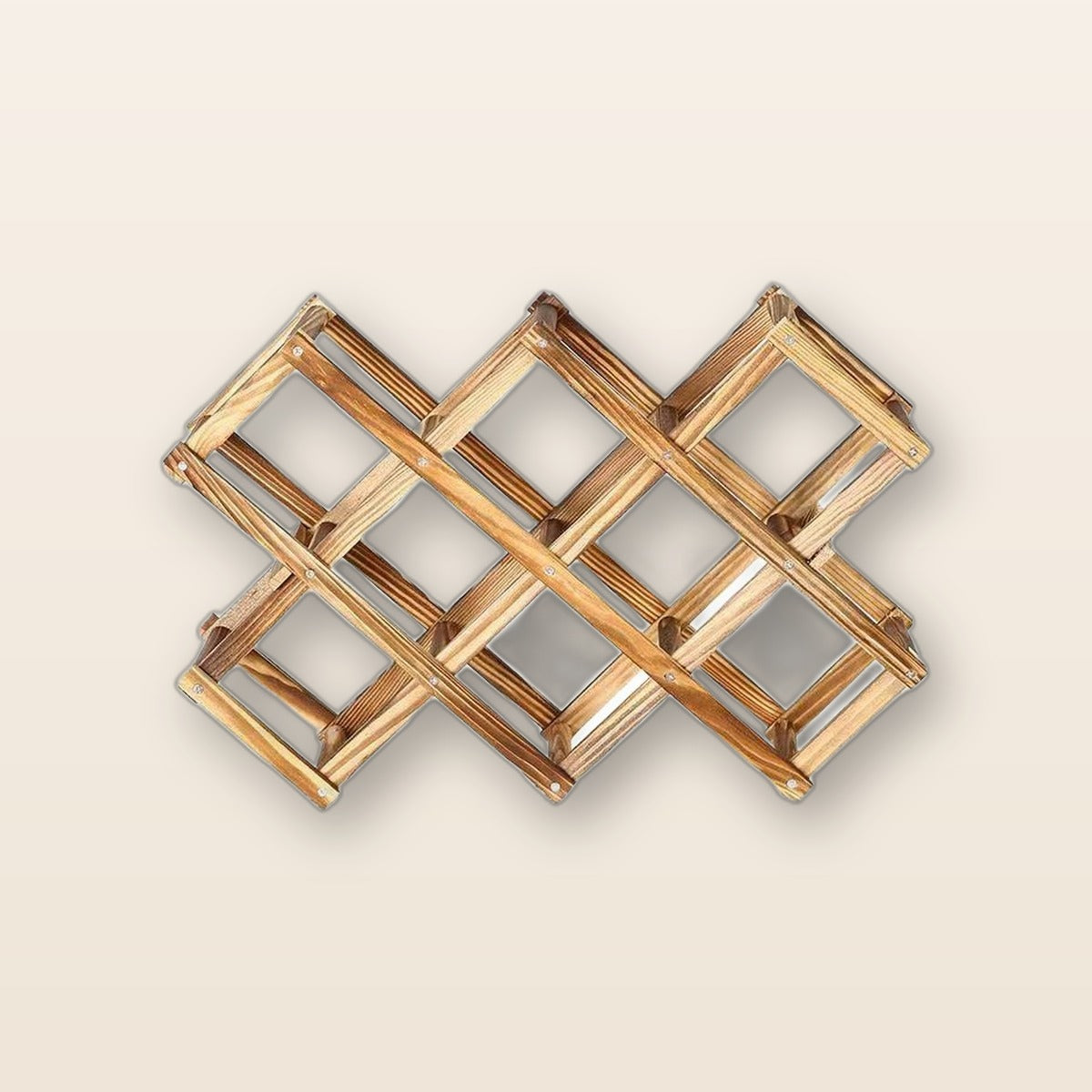 Wooden wine rack by Glow Ritual