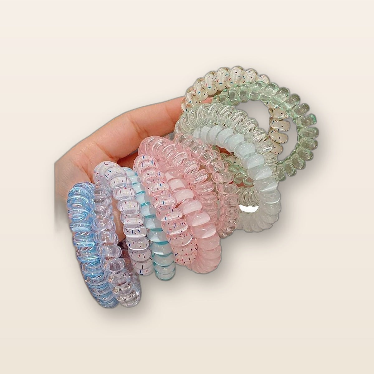 Spiral coil hair ties by Glow Ritual