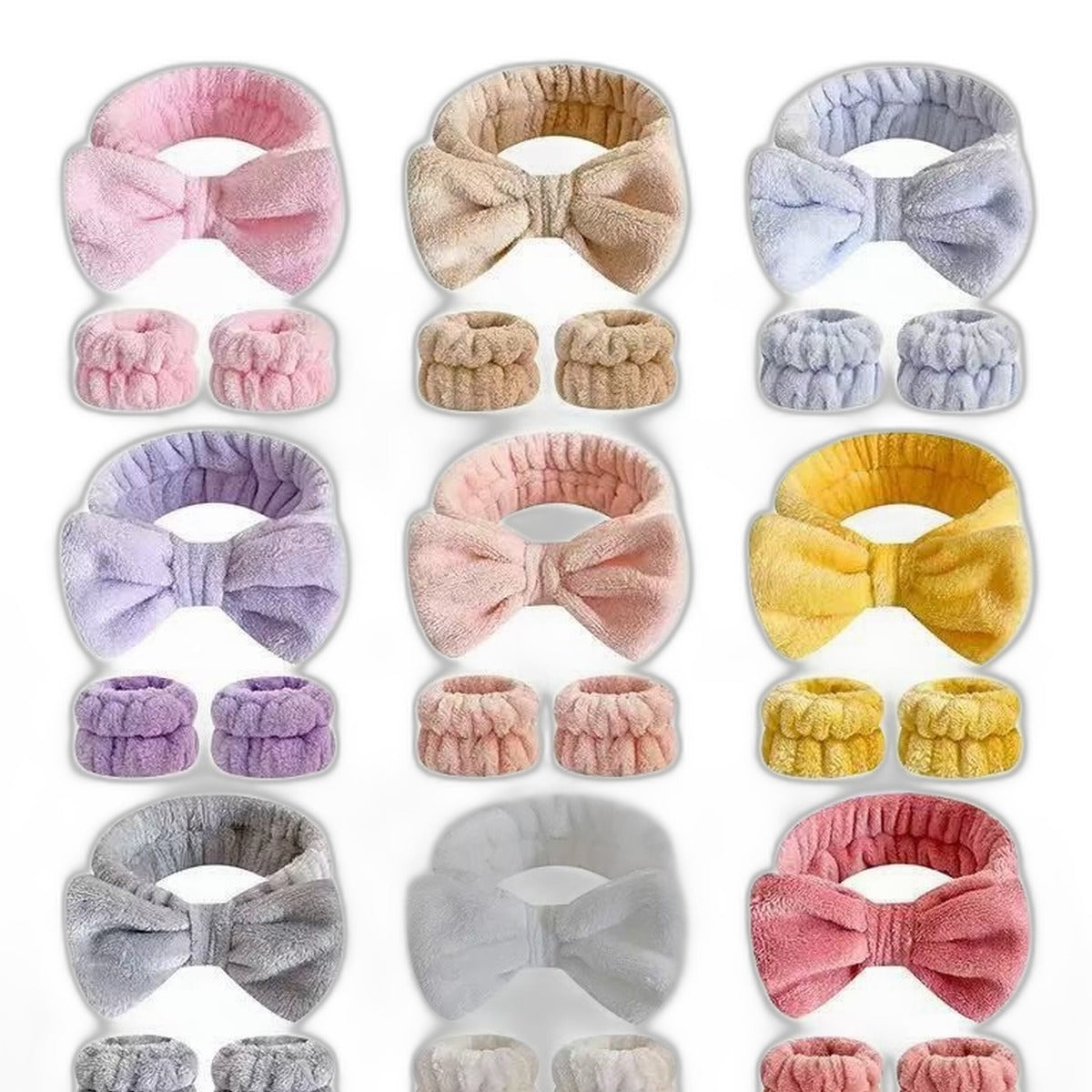 Coral fleece spa headband by Glow Ritual