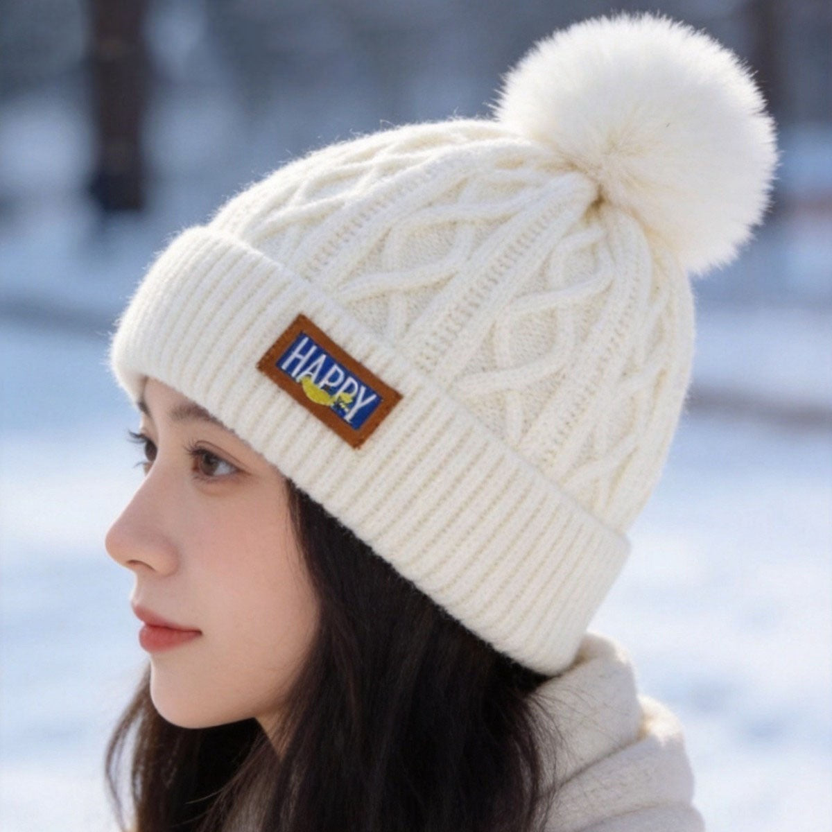 Fleece-lined ear flap beanie by Glow Ritual