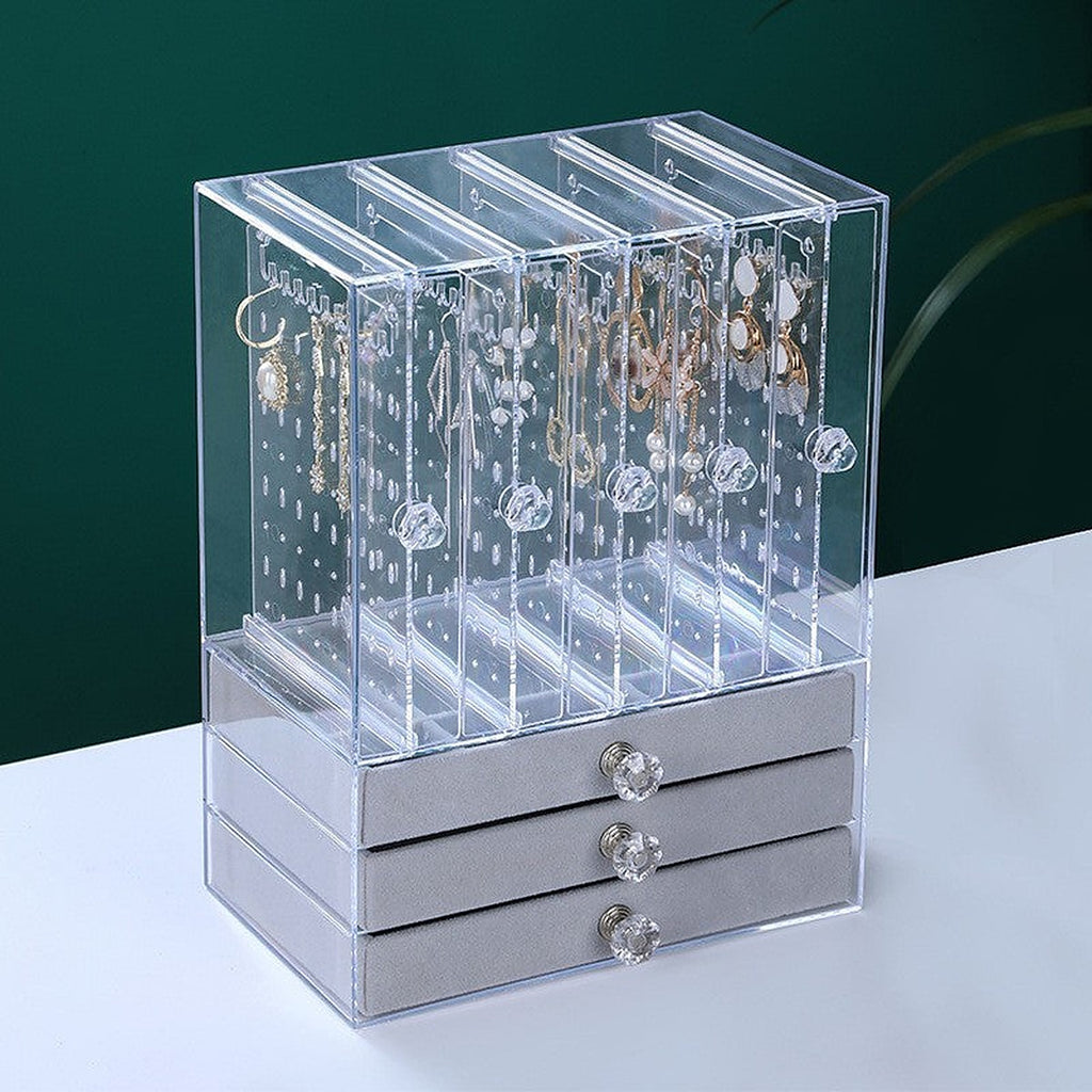 Acrylic jewelry organizer with drawers by Glow Ritual