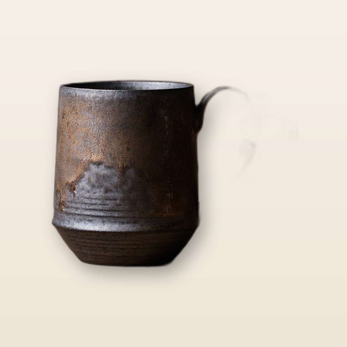 Stoneware gold rim mug by Glow Ritual