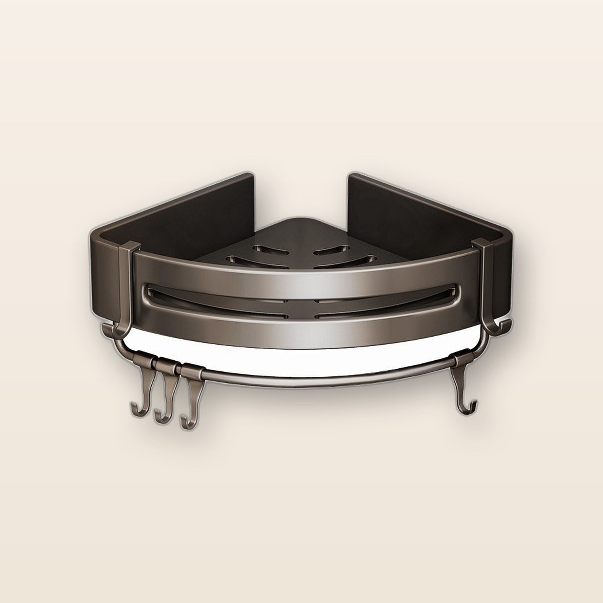 No-drill corner shower caddy by Glow Ritual