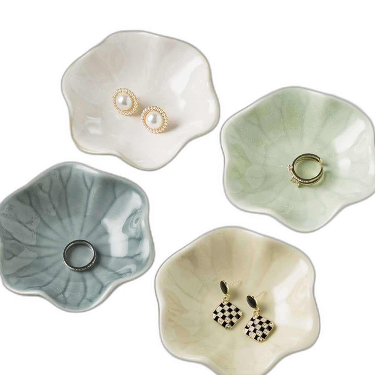 Lotus leaf ceramic ring dish by Glow Ritual