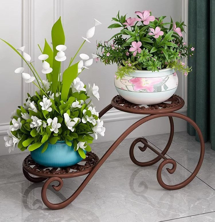 2-tier metal plant stand by Glow Ritual