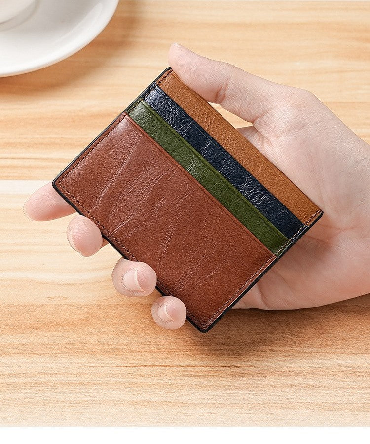 Slim leather card holder by Glow Ritual