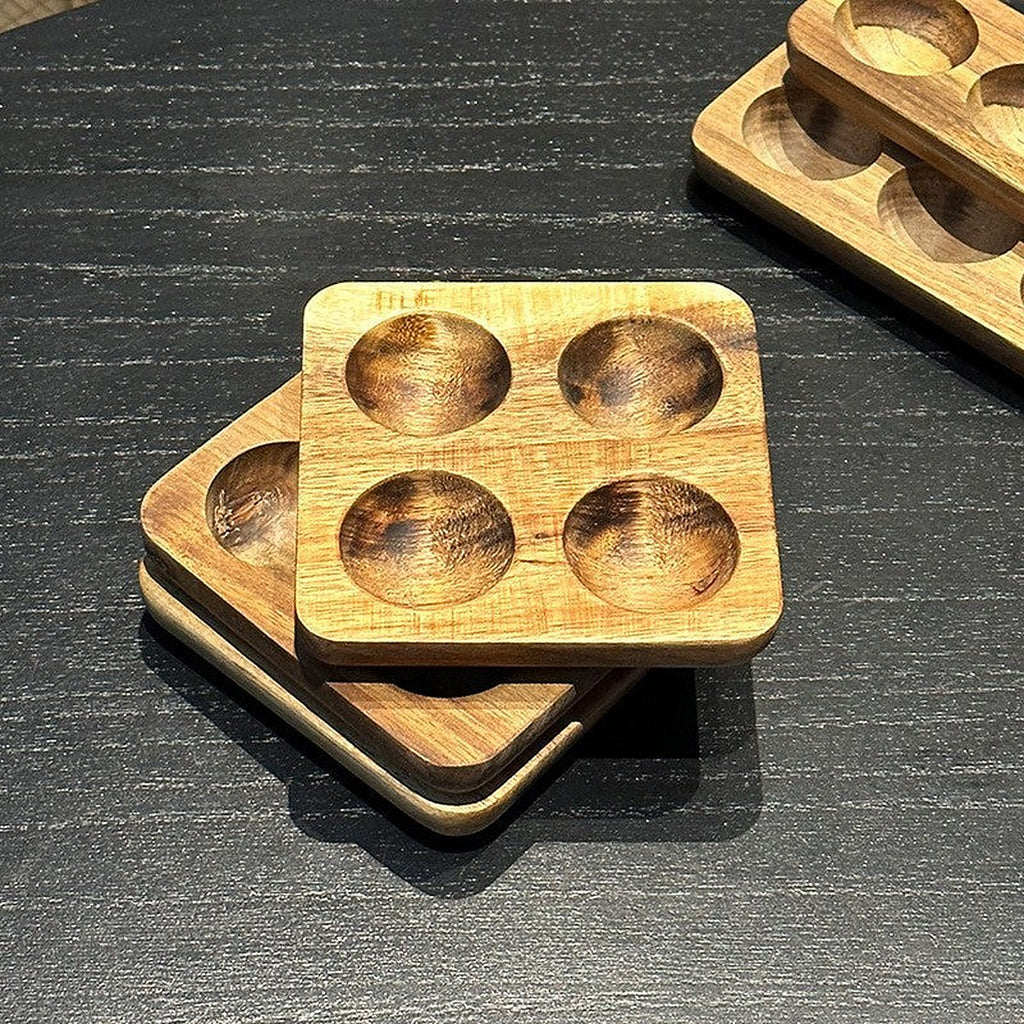 Acacia wood egg tray by Glow Ritual