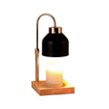 Candle warmer lamp with wood base by Glow Ritual