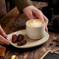 Stoneware espresso cup and saucer by Glow Ritual
