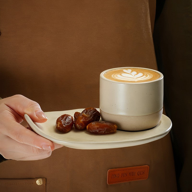 Stoneware espresso cup and saucer by Glow Ritual