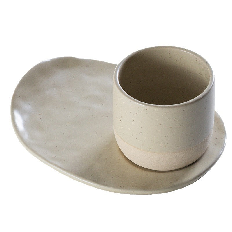 Stoneware espresso cup and saucer by Glow Ritual