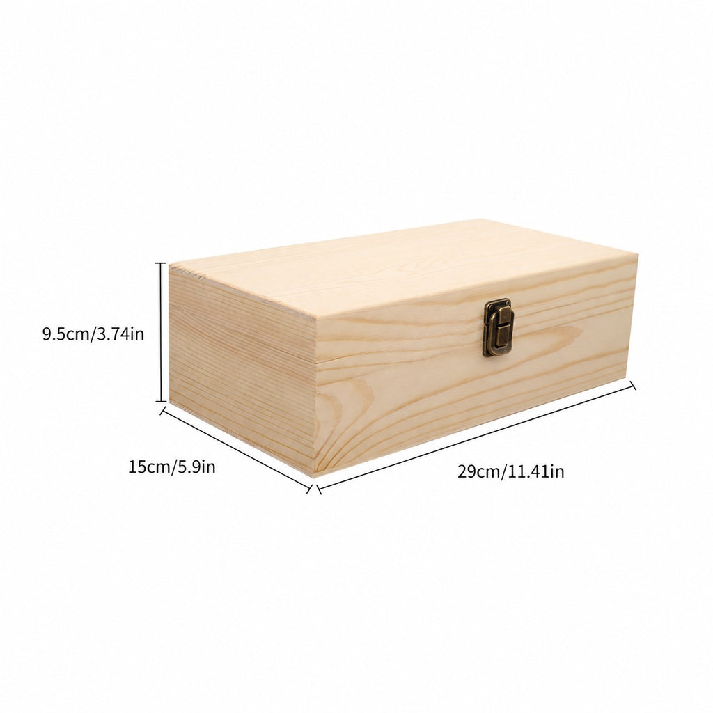 Wooden essential oil box dimensions: 29 x 15 x 9.5 cm (11.4 x 5.9 x 3.7 in)
