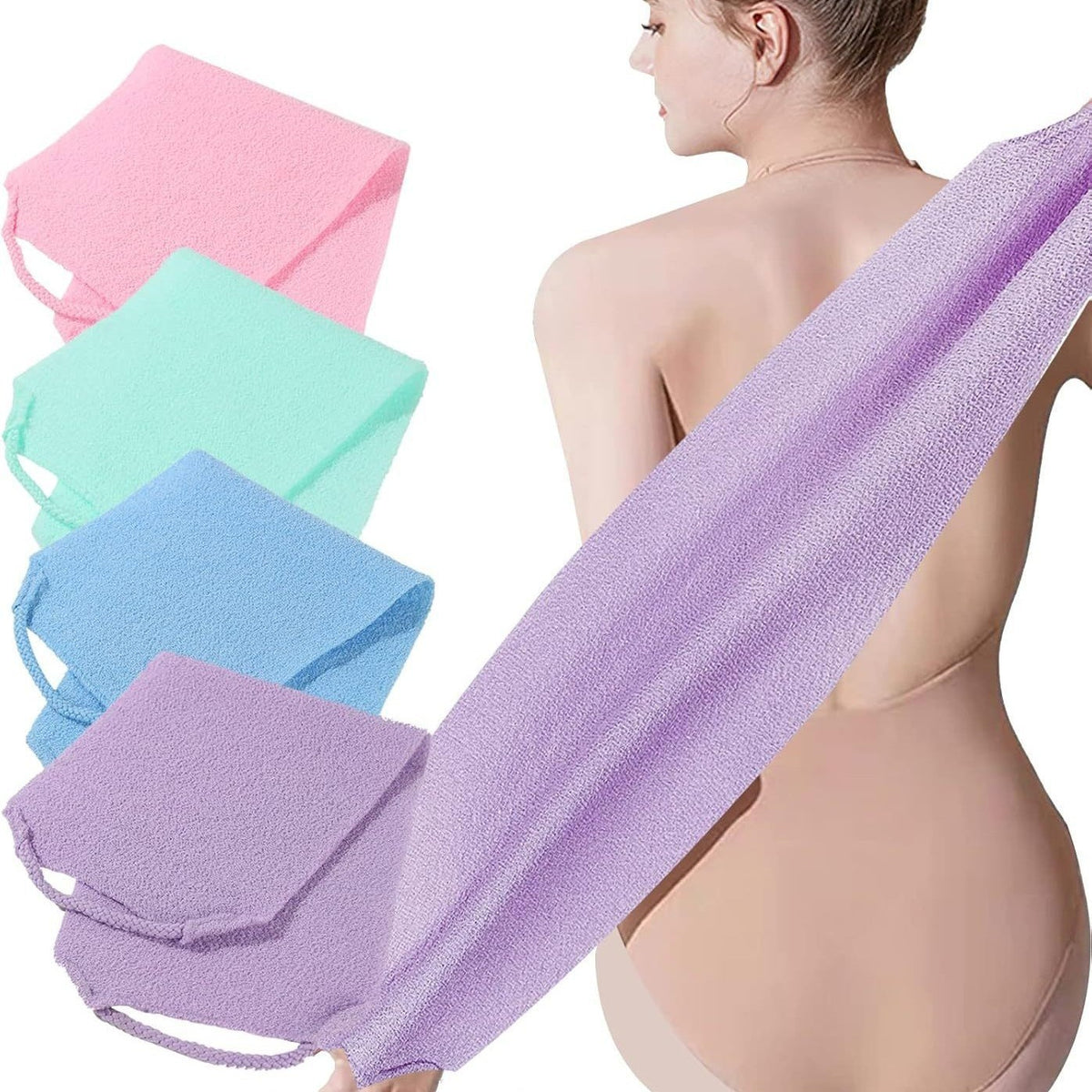 Korean exfoliating back towel 2 pack by Glow Ritual