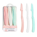 Folding eyebrow razor set by Glow Ritual