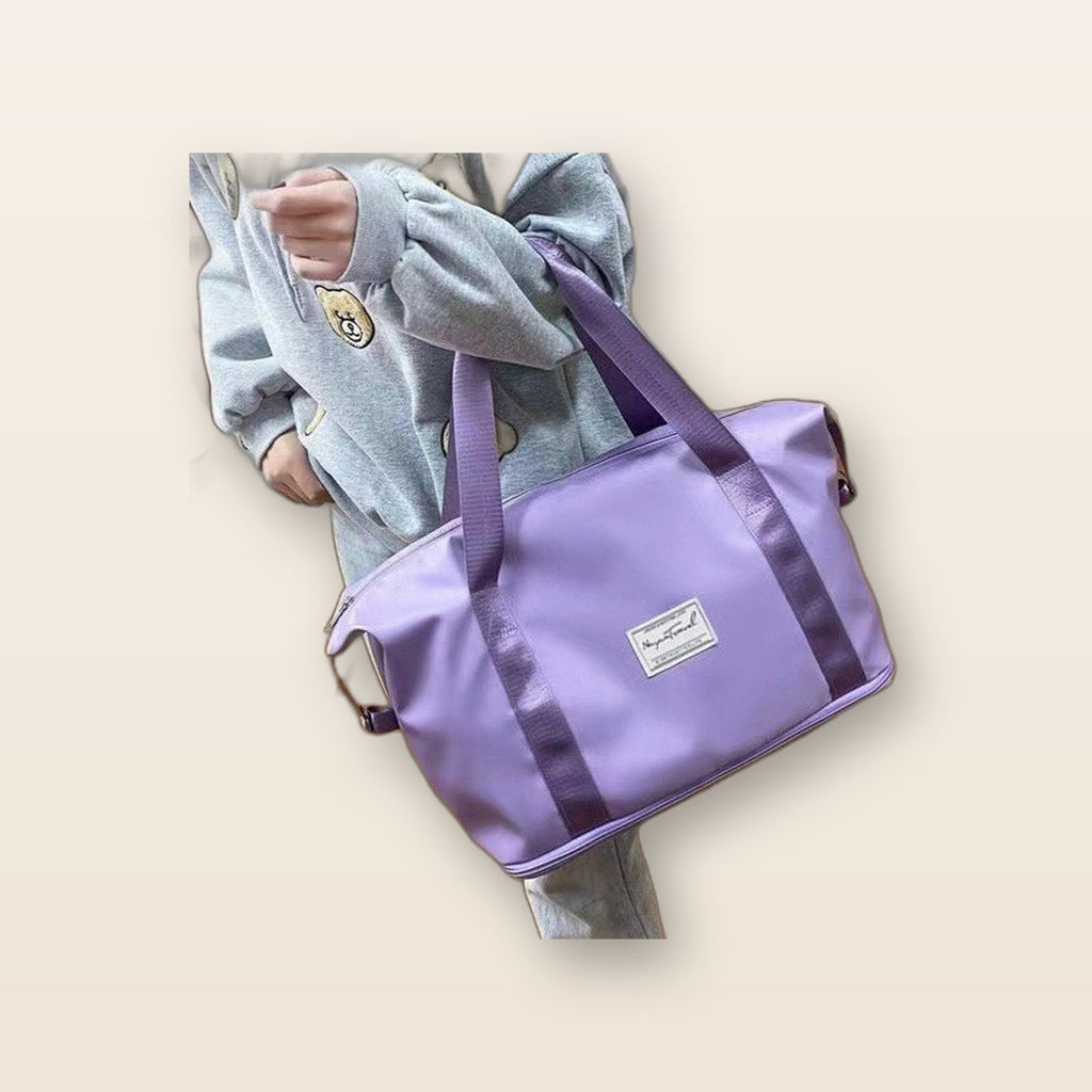 Foldable travel duffel bag by Glow Ritual
