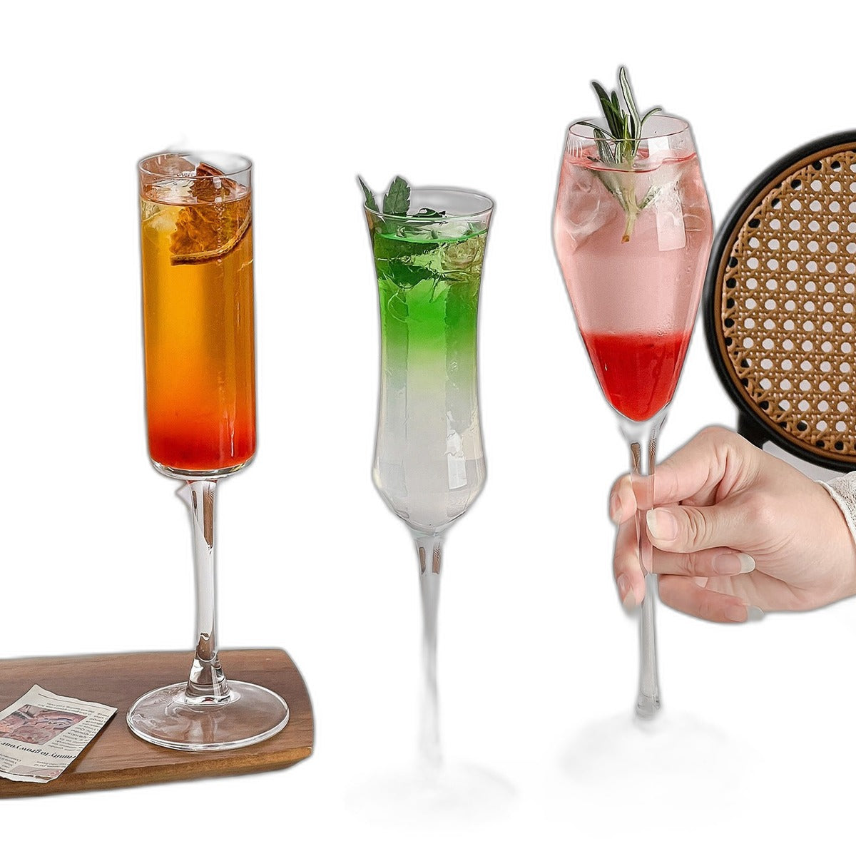 Champagne flutes by Glow Ritual