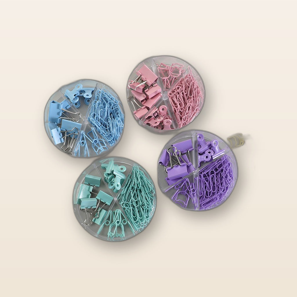 Binder clips and pushpins set by Glow Ritual