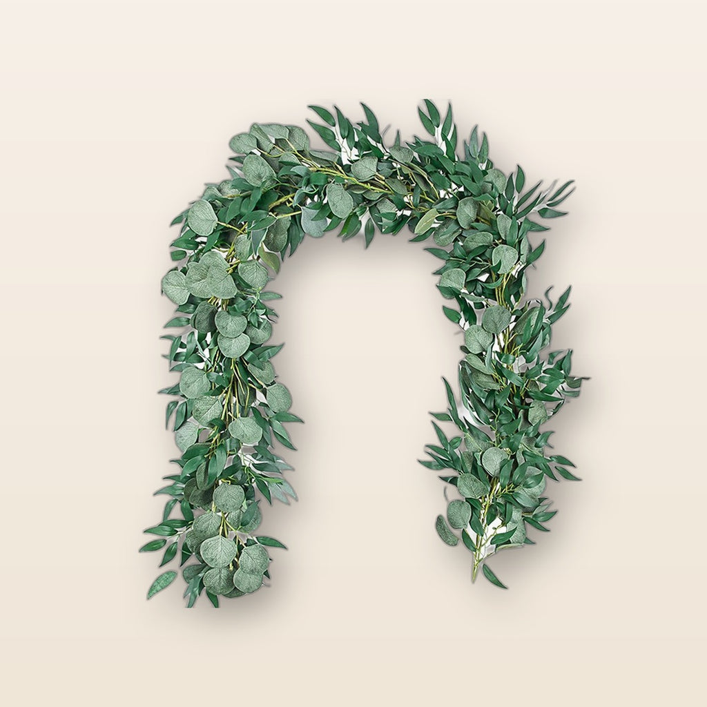 Artificial eucalyptus garland by Glow Ritual