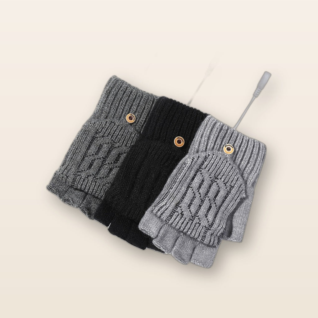 USB heated fingerless gloves by Glow Ritual
