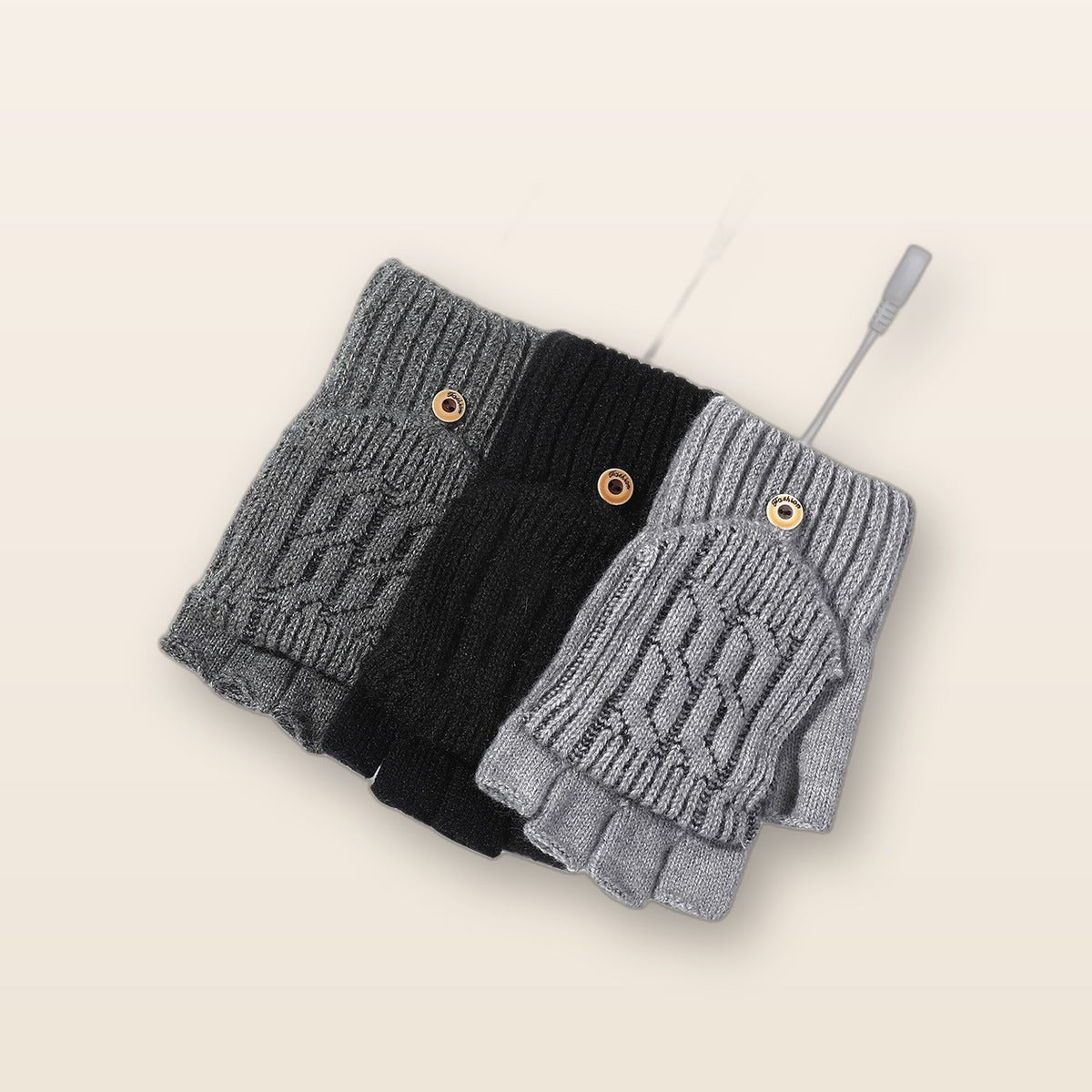 USB heated fingerless gloves by Glow Ritual